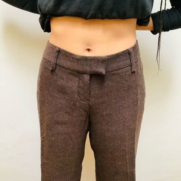 WOMENS TROUSER BROWN TWEED FULL LEG CUFFED HEM 28 EXCELLENT FIT POCKETS LINED - Picture 11 of 11